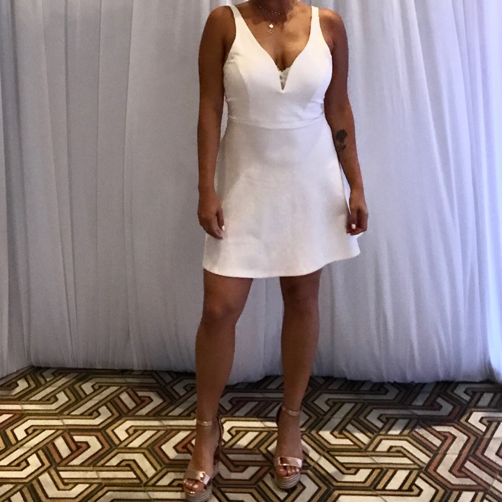 White flattering dress
